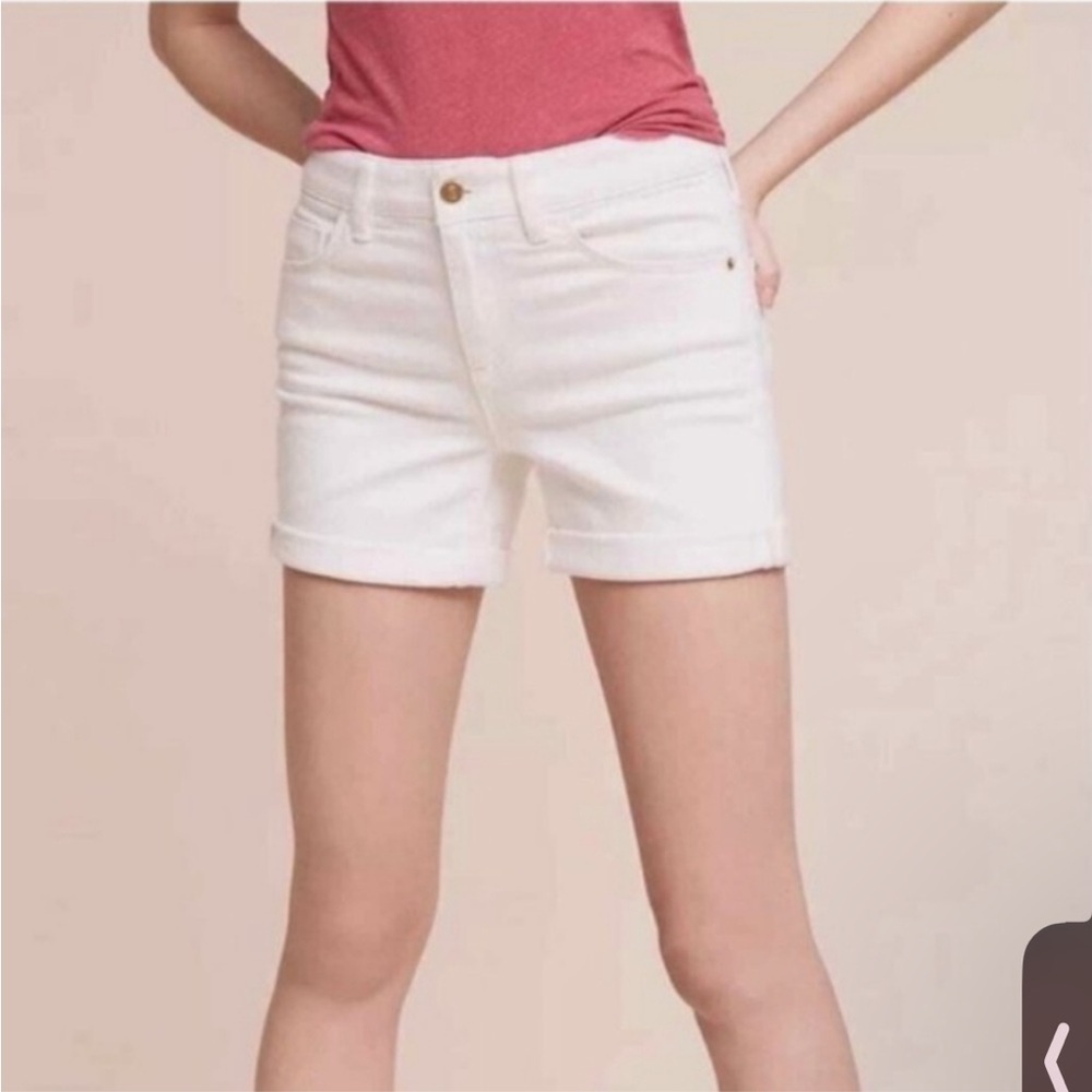 White Pilcro‎ Script Micro Jean Shorts | Size 27 Waist | Excellent Condition